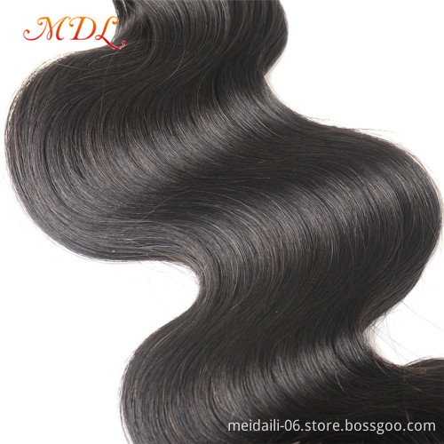 Brazilian Hair Human Vendors Wavy Natural Black Body Wave Soft13*4 Transparent Lace Closure Hair Extension